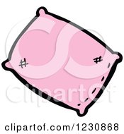 Clipart Of A Pink Pillow Royalty Free Vector Illustration