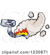 Clipart Of A Burning Blue Business Tie Royalty Free Vector Illustration