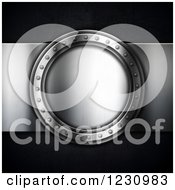 Poster, Art Print Of 3d Silver Round Plaque On Black