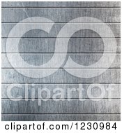 Clipart Of A 3d Lined And Scratched Metal Background Royalty Free Illustration
