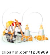 Poster, Art Print Of 3d Barrier And Construction Tools