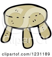 Clipart Of A Stool Royalty Free Vector Illustration