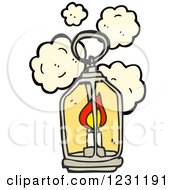 Clipart Of A Lit Dusty Lantern Royalty Free Vector Illustration by lineartestpilot