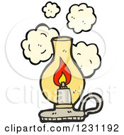 Clipart Of A Dusty Lamp Royalty Free Vector Illustration by lineartestpilot