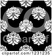 Poster, Art Print Of Seamless Black And White Arabesque Damask Background Pattern 16
