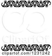 Clipart Of A Black And White Anchor Frame Royalty Free Vector Illustration