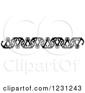 Clipart Of A Black And White Anchor Rule Border Royalty Free Vector Illustration