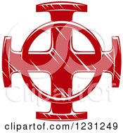 Clipart Of A Celtic Red Cross 2 Royalty Free Vector Illustration