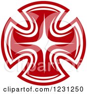 Clipart Of A Celtic Red Cross 3 Royalty Free Vector Illustration