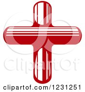 Clipart Of A Red Cross 8 Royalty Free Vector Illustration