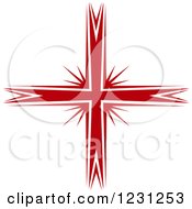 Clipart Of A Red Cross 10 Royalty Free Vector Illustration