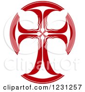 Clipart Of A Red Cross 12 Royalty Free Vector Illustration