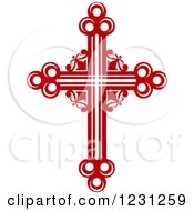 Clipart Of A Red Cross 6 Royalty Free Vector Illustration