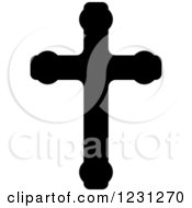 Clipart Of A Black And White Christian Cross 29 Royalty Free Vector Illustration