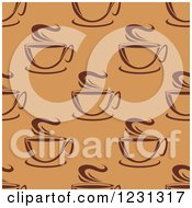 Poster, Art Print Of Seamless Background Pattern Of Steamy Coffee Cups