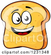 Poster, Art Print Of Happy Bread Slice Character