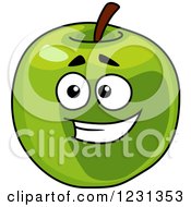 Poster, Art Print Of Smiling Green Apple Character