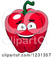 Poster, Art Print Of Smiling Red Bell Pepper Character