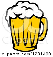Clipart Of A Frothy Mug Of Beer 5 Royalty Free Vector Illustration