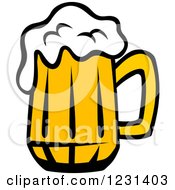 Clipart Of A Frothy Mug Of Beer 15 Royalty Free Vector Illustration