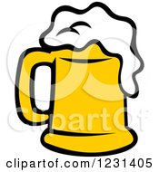 Clipart Of A Frothy Mug Of Beer 10 Royalty Free Vector Illustration