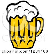 Clipart Of A Frothy Mug Of Beer 9 Royalty Free Vector Illustration