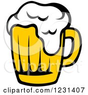 Clipart Of A Frothy Mug Of Beer 7 Royalty Free Vector Illustration