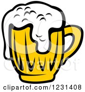 Clipart Of A Frothy Mug Of Beer 8 Royalty Free Vector Illustration