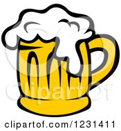 Clipart Of A Frothy Mug Of Beer 14 Royalty Free Vector Illustration