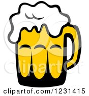 Clipart Of A Frothy Mug Of Beer 11 Royalty Free Vector Illustration