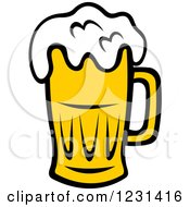 Clipart Of A Frothy Mug Of Beer 17 Royalty Free Vector Illustration