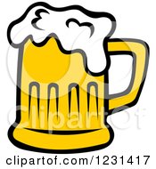 Clipart Of A Frothy Mug Of Beer 16 Royalty Free Vector Illustration