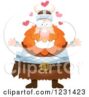 Poster, Art Print Of Loving Red Haired Viking Man