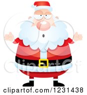 Poster, Art Print Of Careless Shrugging Santa Claus