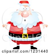 Clipart Of A Surprised Gasping Santa Claus Royalty Free Vector Illustration