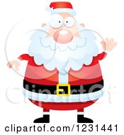 Poster, Art Print Of Friendly Waving Santa Claus