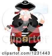 Clipart Of A Smart Talking Pirate Captain Royalty Free Vector Illustration