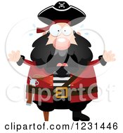 Clipart Of A Scared Screaming Pirate Captain Royalty Free Vector Illustration by Cory Thoman