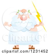 Mad Greek Man Holding A Lightning Bolt