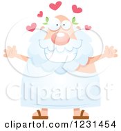 Clipart Of A Loving Greek Man Wanting A Hug Royalty Free Vector Illustration by Cory Thoman