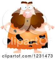 Clipart Of A Surprised Caveman Royalty Free Vector Illustration