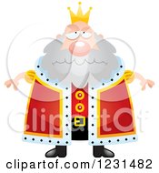 Clipart Of A Depressed King Royalty Free Vector Illustration