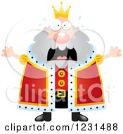 Clipart Of A Scared Screaming King Royalty Free Vector Illustration