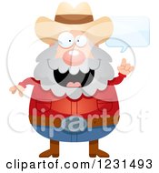 Clipart Of A Talking Mining Prospector Man Royalty Free Vector Illustration by Cory Thoman