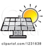 Poster, Art Print Of Sun Over A Silver Solar Panel Icon