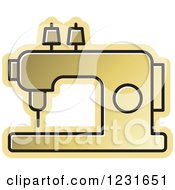 Poster, Art Print Of Gold Sewing Machine Icon
