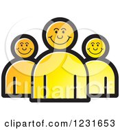 Poster, Art Print Of Yellow Happy People Icon