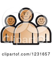 Poster, Art Print Of Brown Happy People Icon