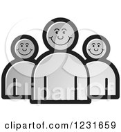 Poster, Art Print Of Gray Happy People Icon