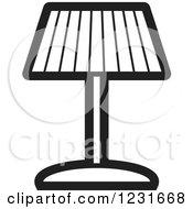 Clipart Of A Black And White Lamp Icon 2 Royalty Free Vector Illustration
